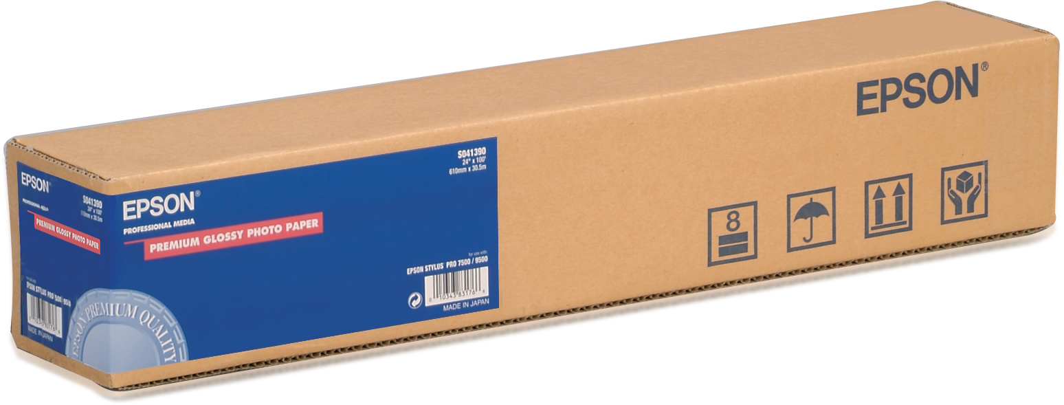 Epson GF Papel Premium Glossy Photo, Rollo de 24" x 30,5m. - 170 g/m2