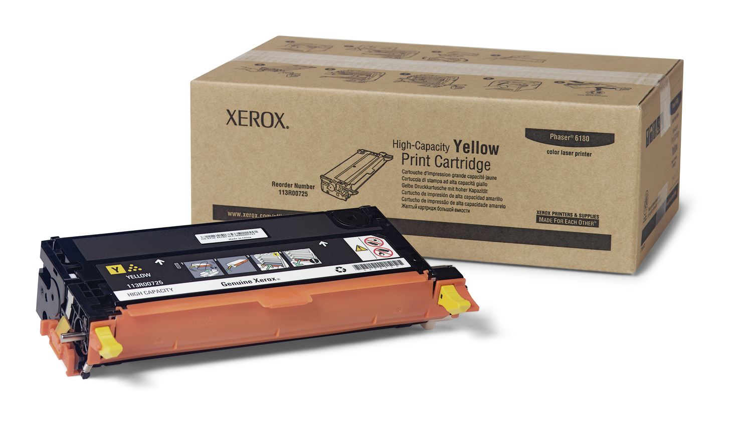 XEROX TEKTRONIX Phaser 6180 Toner Amarillo Alta Capacidad (6.000 pag.)
