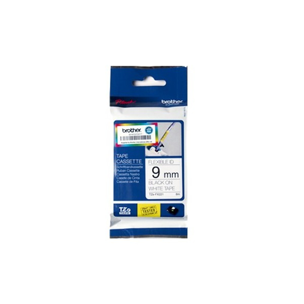 BROTHER Cinta laminada Blanco / negro (Flexibles) 9mm