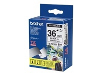 BROTHER Cinta laminada Blanco / negro (Flexibles) 36mm