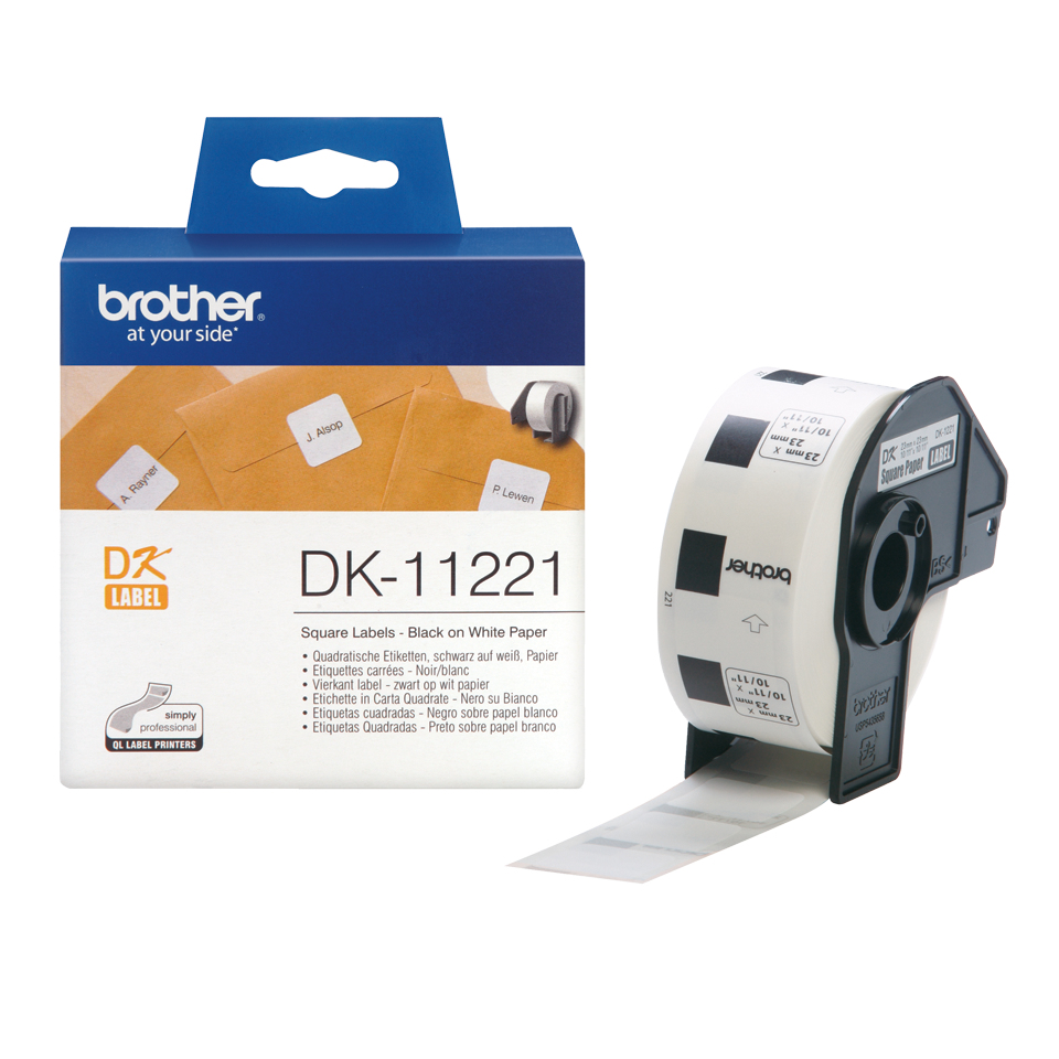 BROTHER Rollo de Etiquetas de 23x23mm de 1000 Uds.