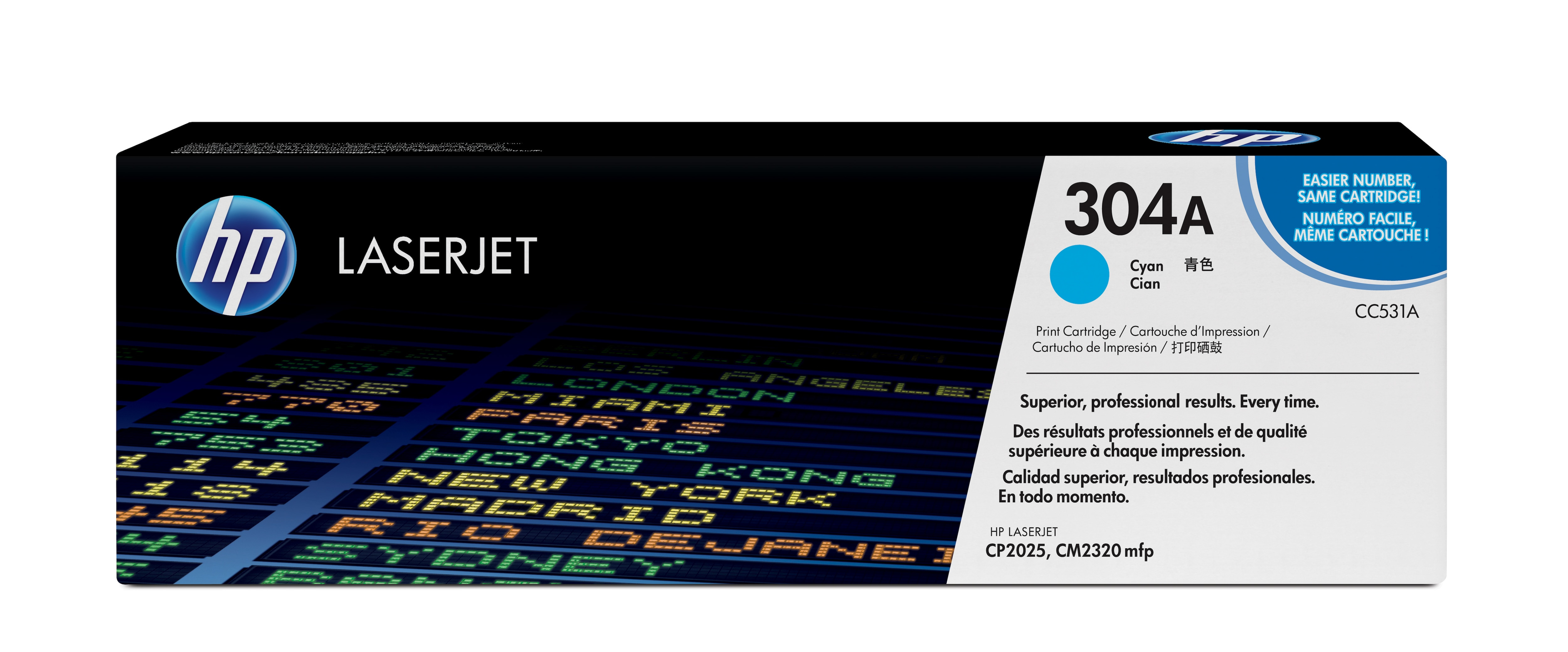 HP Laserjet Color CP2025,CM2320 Toner Cian 2.800 pag. 304A