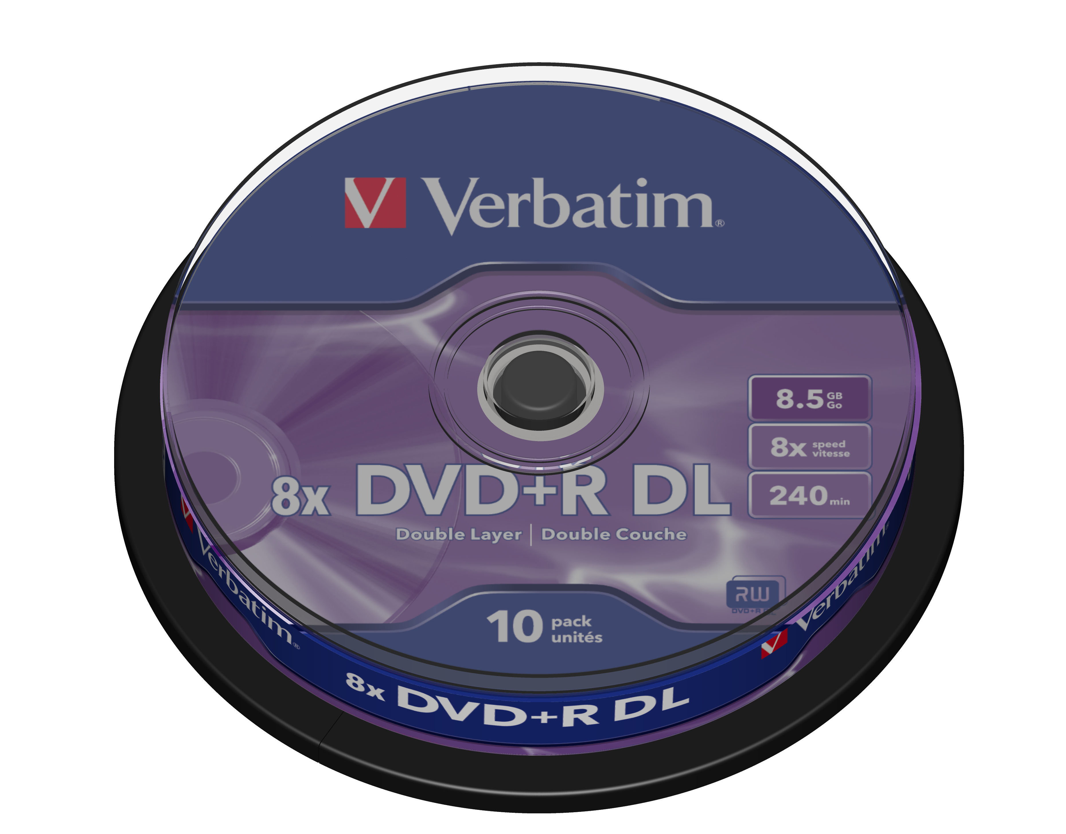 VERBATIM DVD+R 8.5Gb 8x doble capa (Tarrina 10 ud)