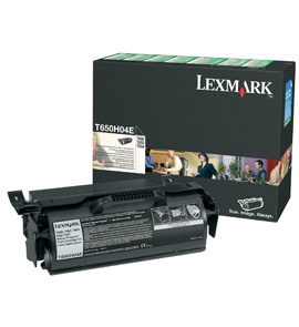 LEXMARK T-650/652/654 Toner Alto rendimiento Retornable Etiquetas
