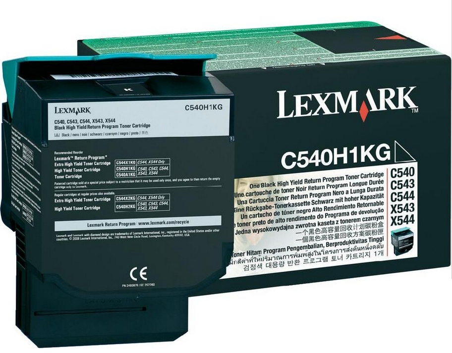 LEXMARK C540/543/544 Toner Negro Retornable Alto rendimiento