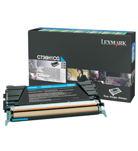 LEXMARK C-736, X-736/738 Toner Cian Alto rendimiento Retornable