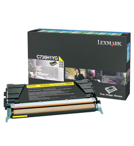 LEXMARK C-736, X-736/738 Toner Amarillo Alto rendimiento Retornable