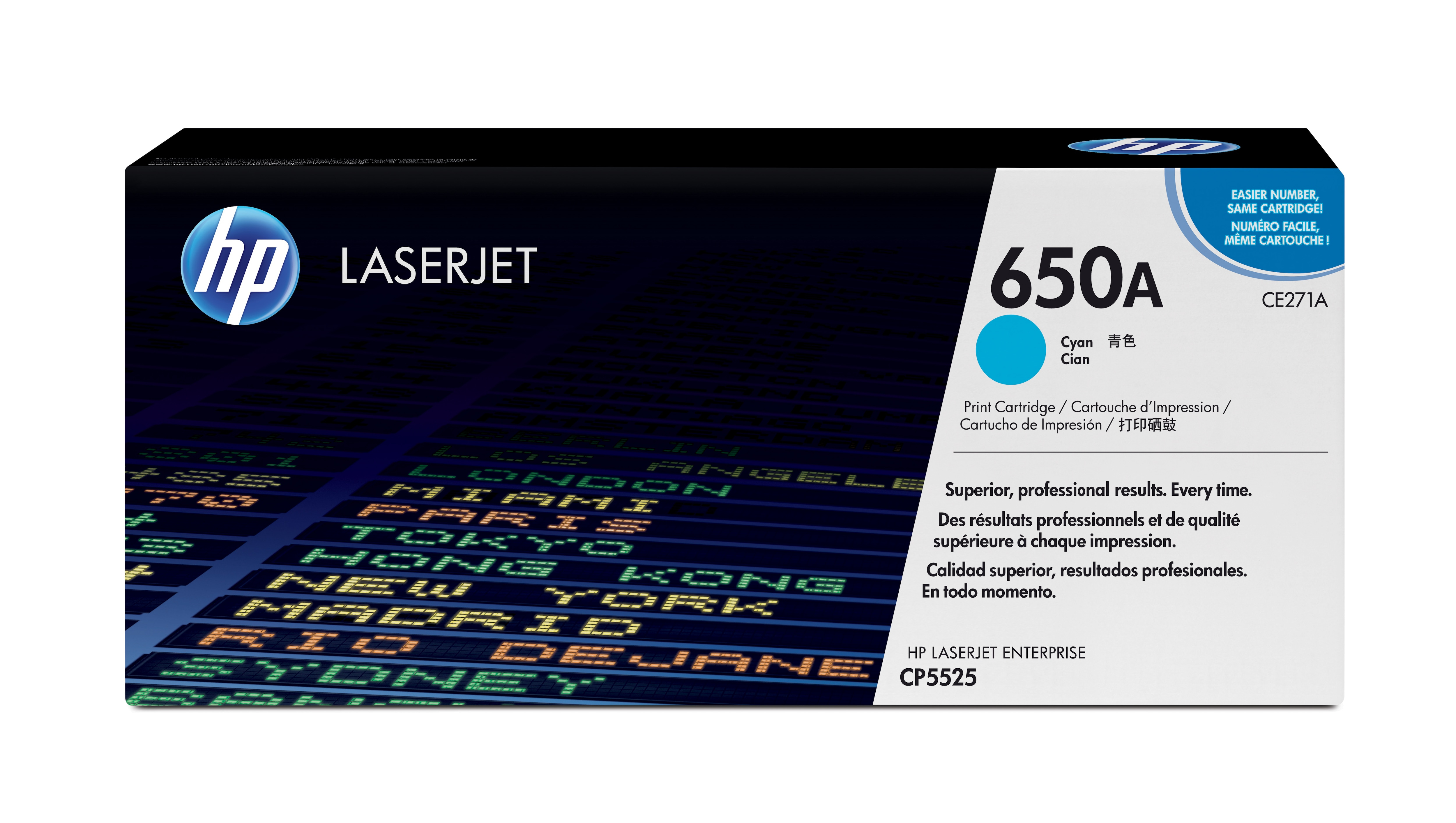 HP Laserjet CP 5525/Enterprise M750n Toner Cian 650A
