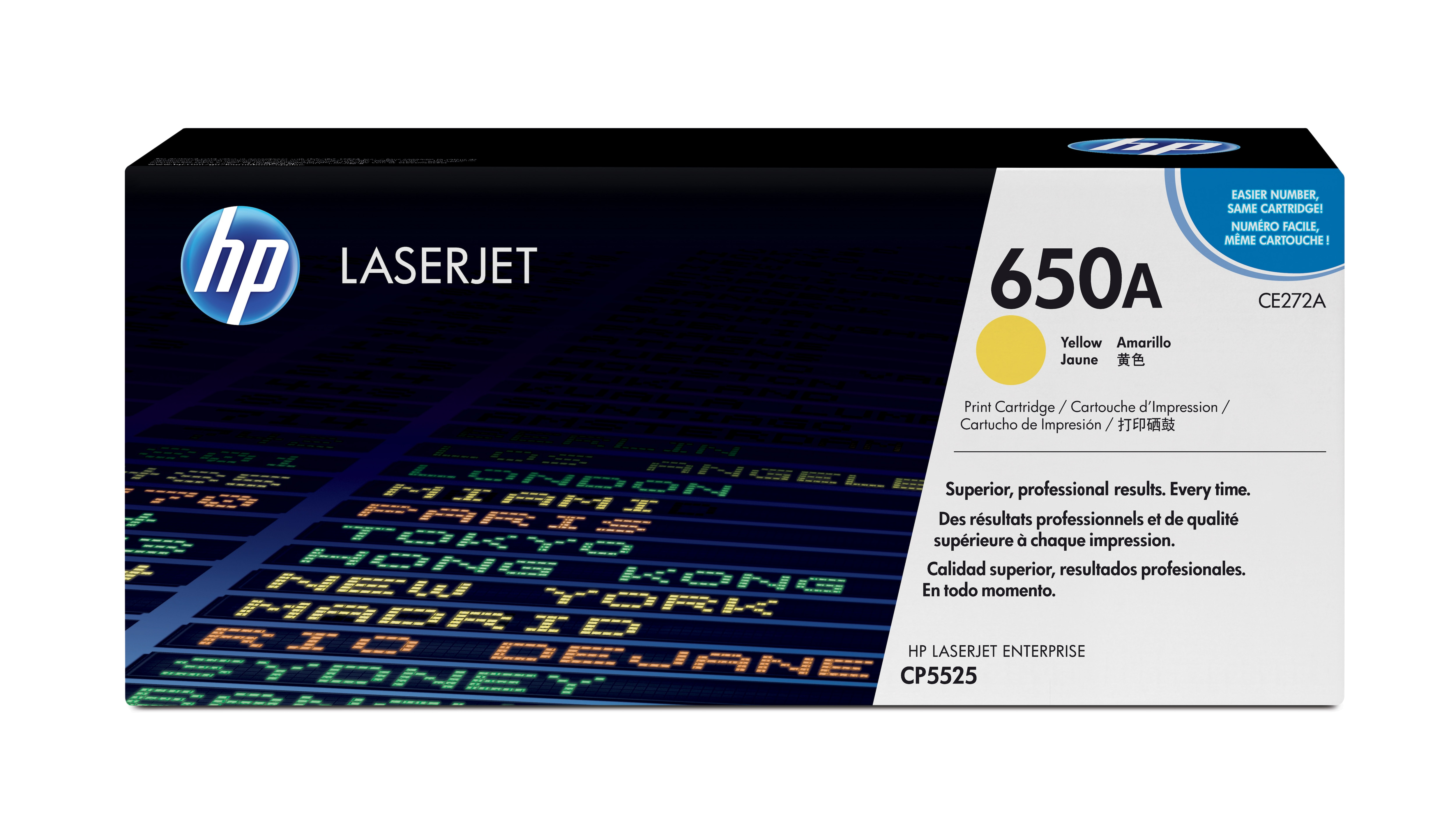 HP Laserjet CP 5525/Enterprise M750n Toner Amarillo 650A