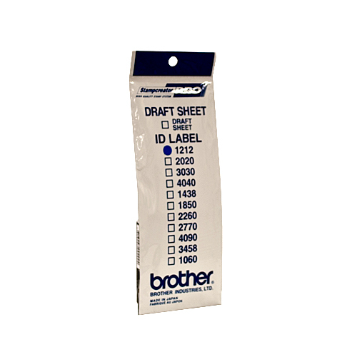BROTHER Etiquetas identificadoras 12X12 - bolsa de 12 hojas