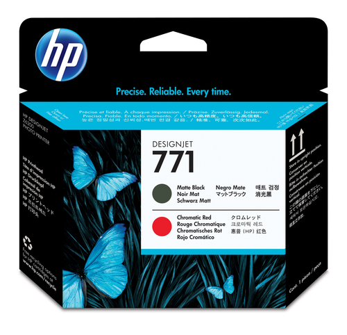 HP DesignJet Z6200/771 Cabezal negro mate/rojo cromatico