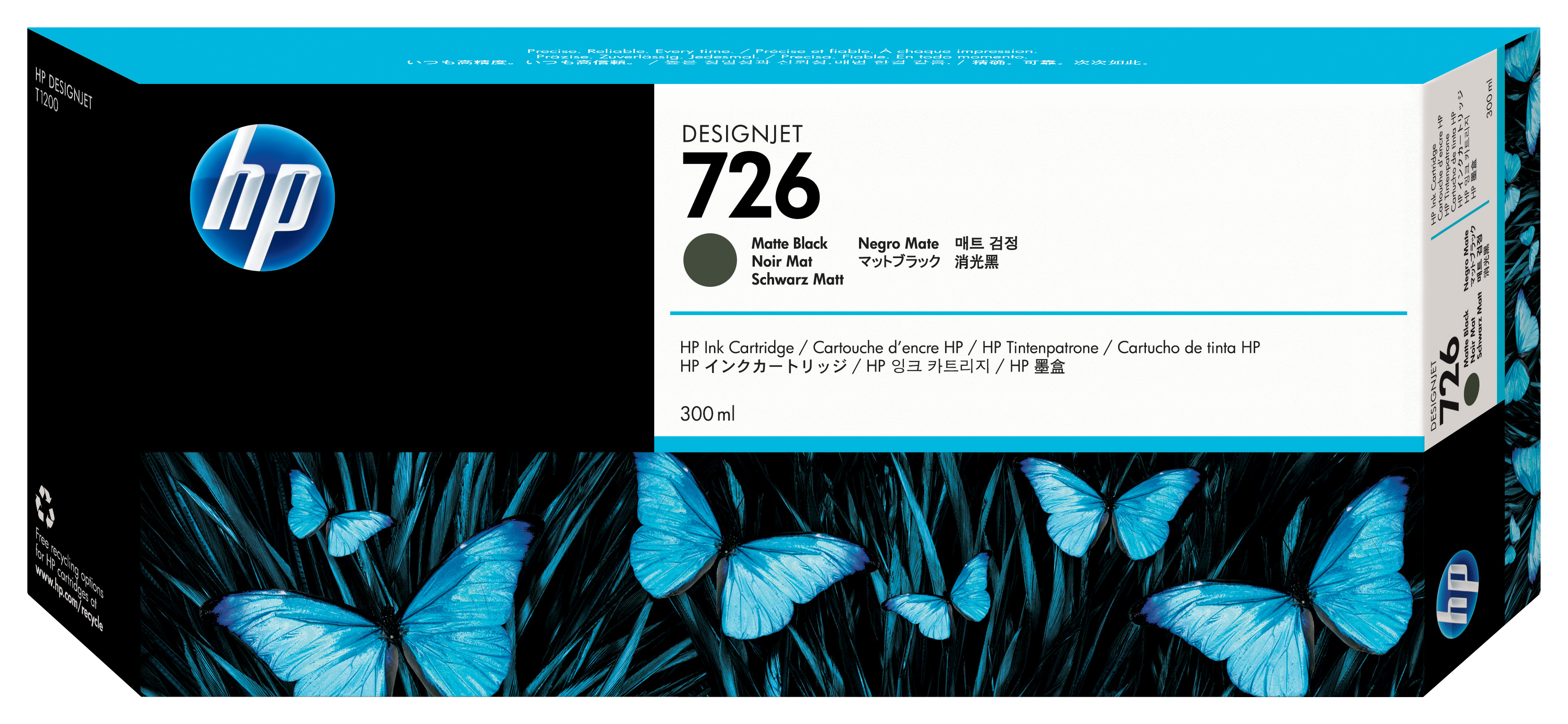 HP Designjet Cartucho Negro mate nº726 300ml