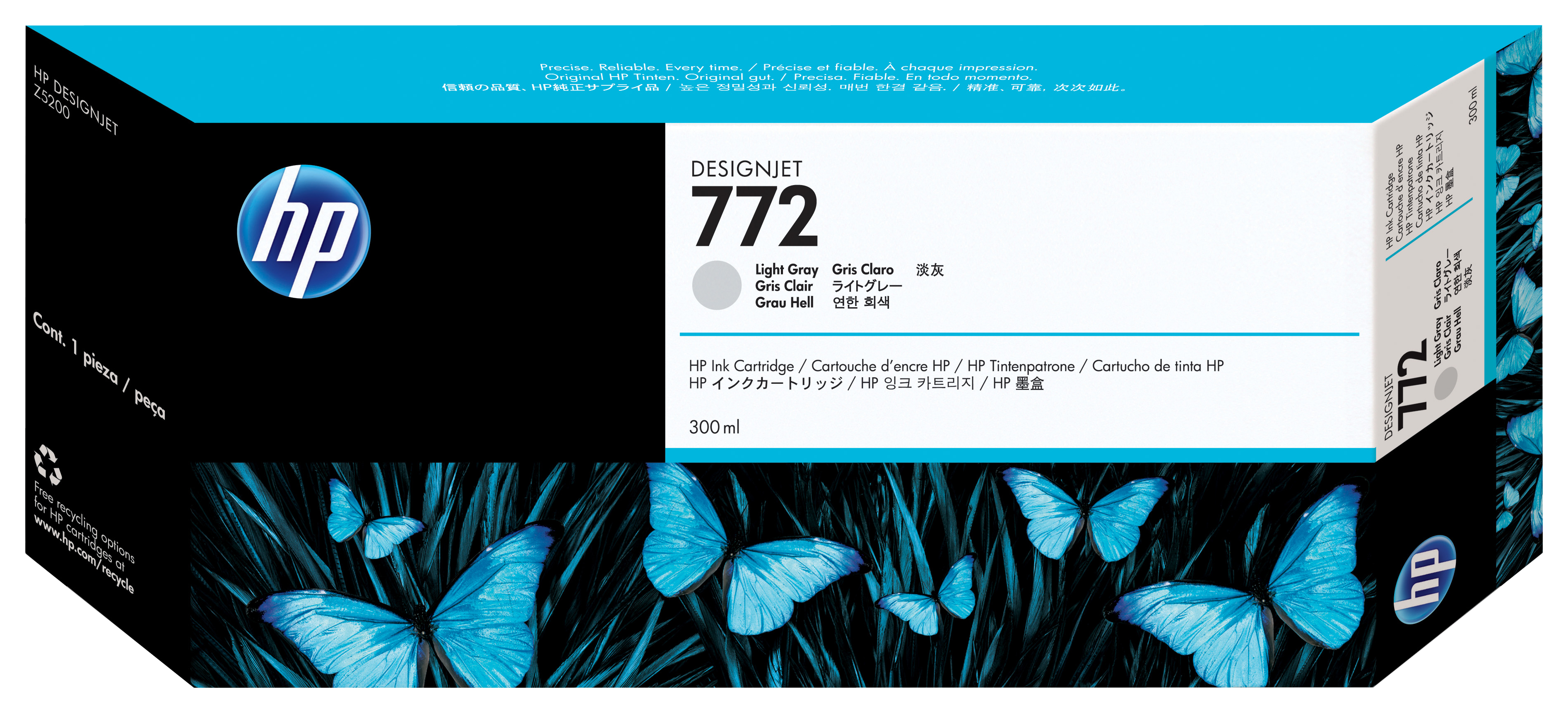 HP Designjet Z5200 Cartucho Gris Claro nº772 300ml