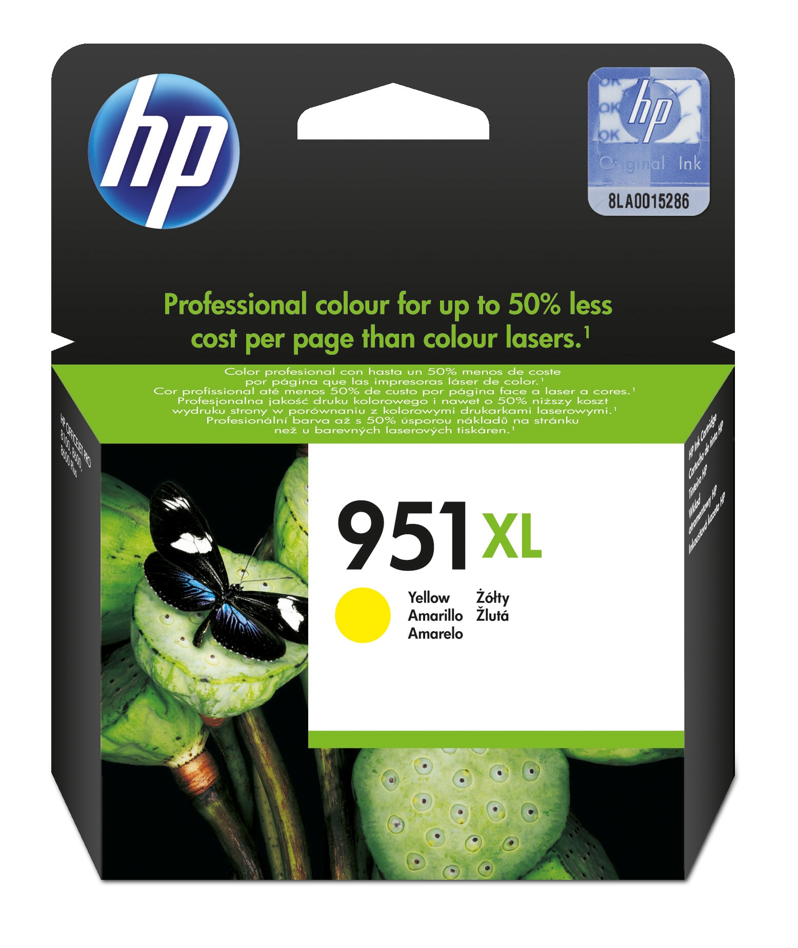 HP Officejet Pro 8100/8600 Cartucho Amarillo Nº951XL