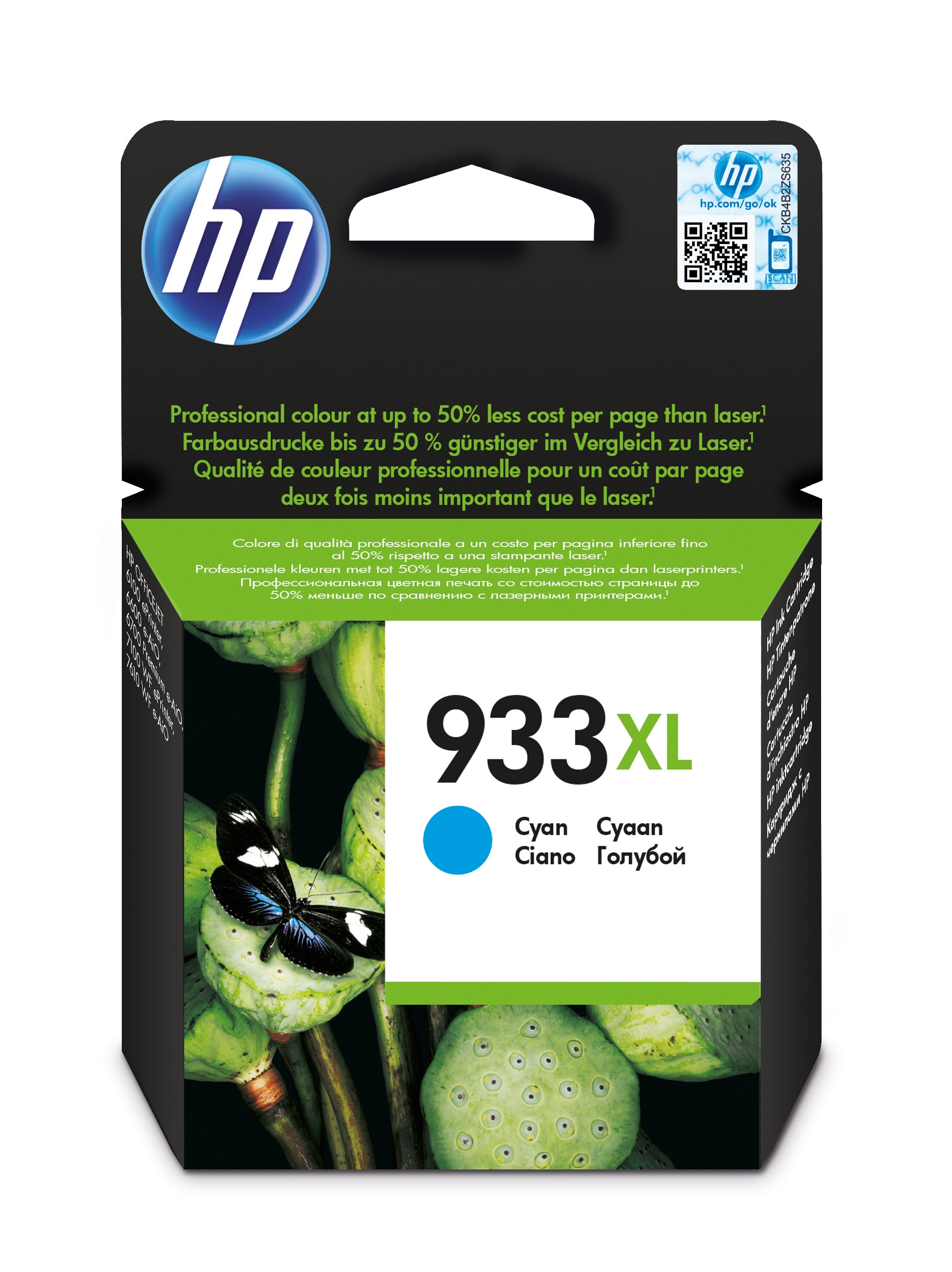 HP OfficeJet 6100 Cartucho Cian Nº933XL