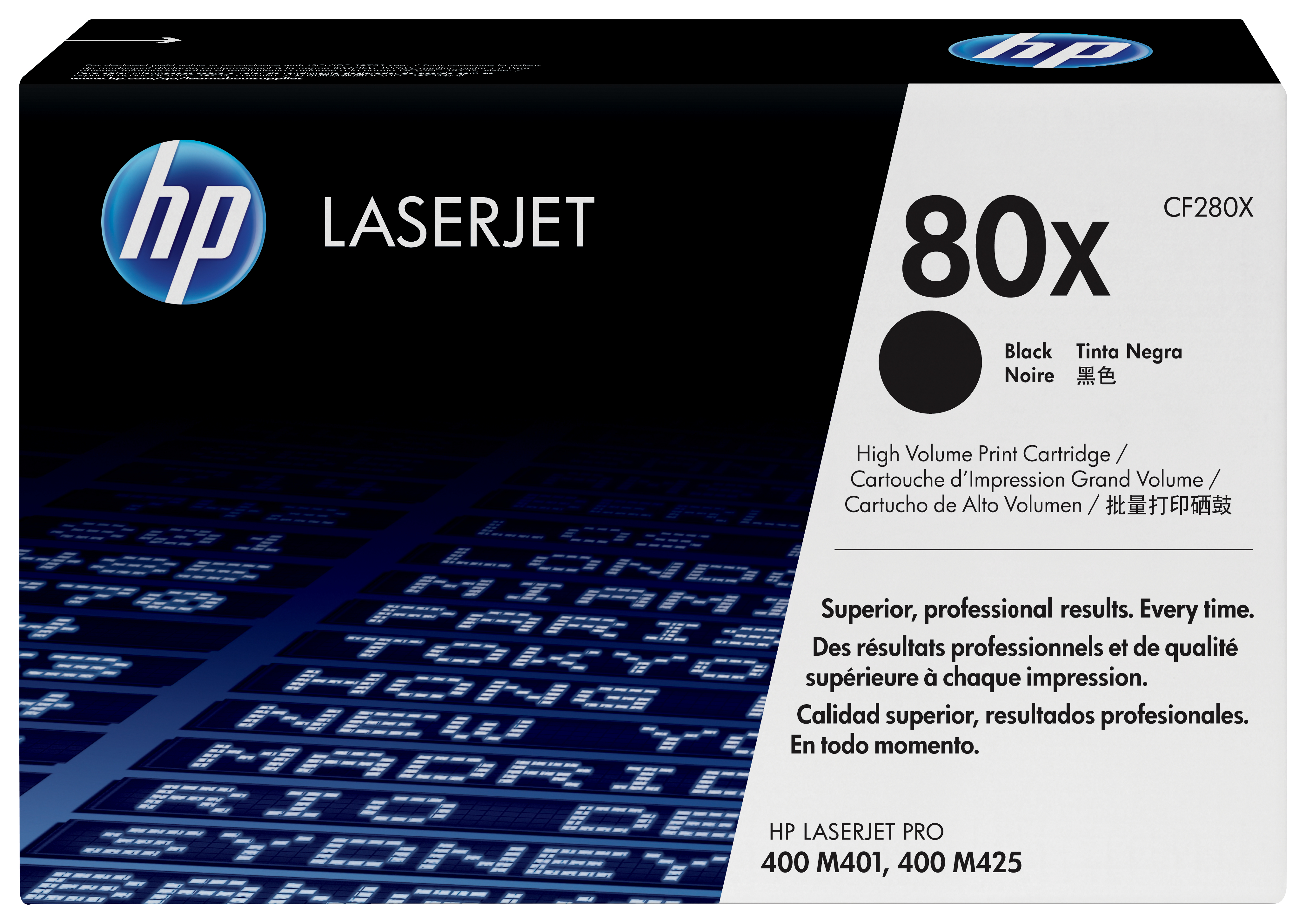 HP Toner Negro Laserjet PRO M 401/425DN CF280X 6.900 Pag.