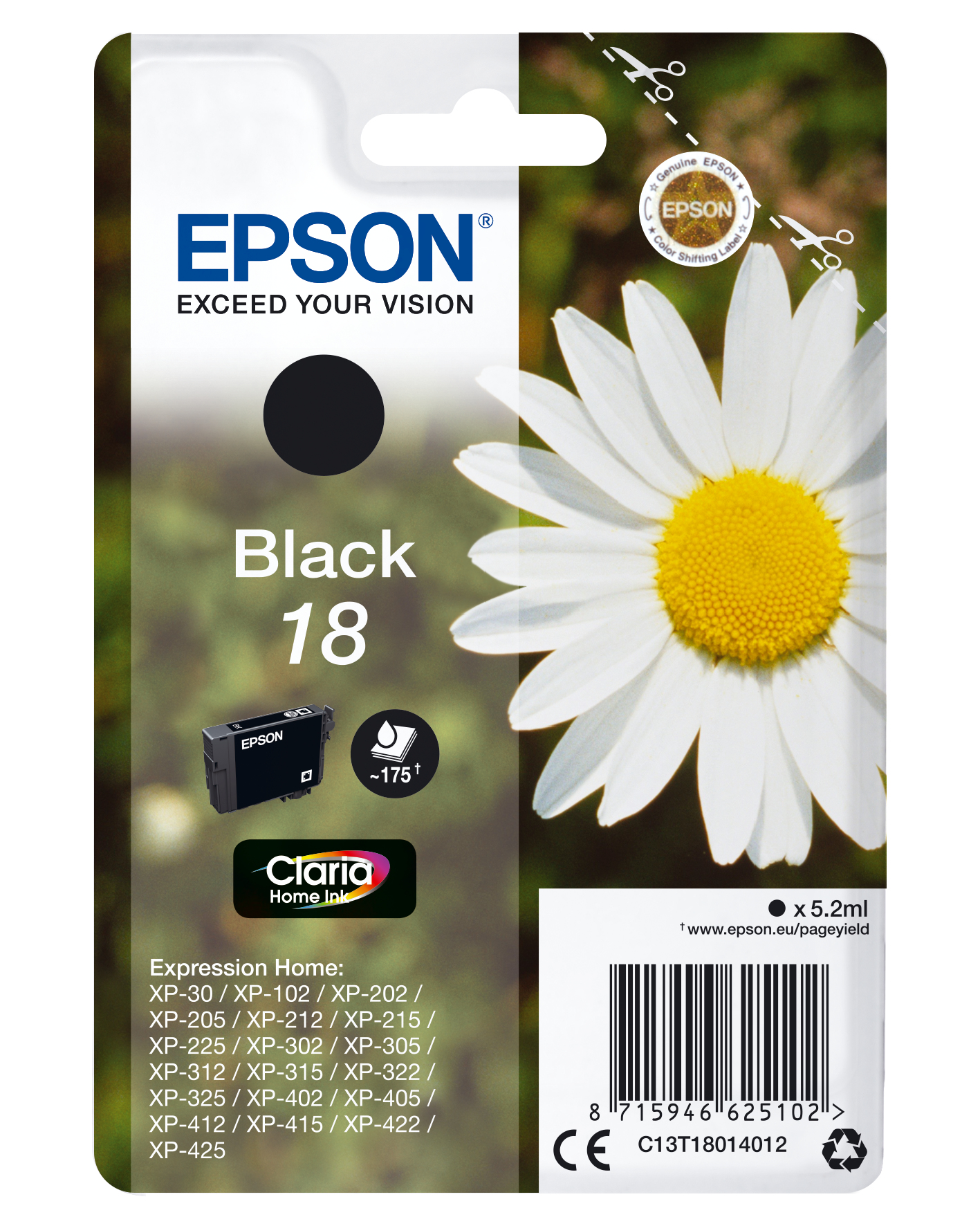 Epson Expression Home XP-102/205/305/405 Cartucho Negro (Radiofrecuencia)