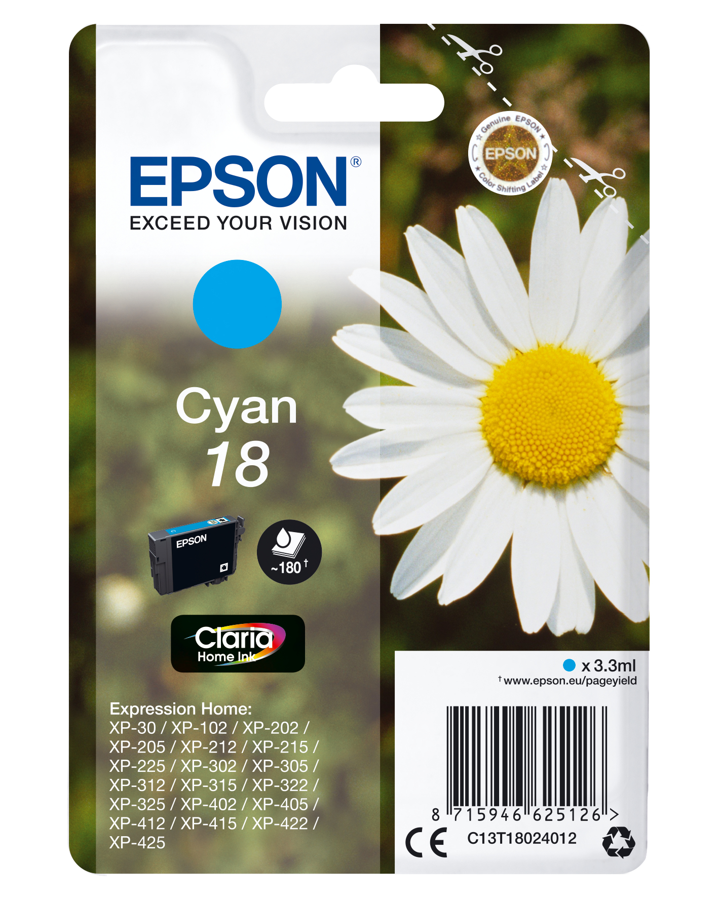 Epson Expression Home XP-102/205/305/405 Cartucho Cian (Radiofrecuencia)
