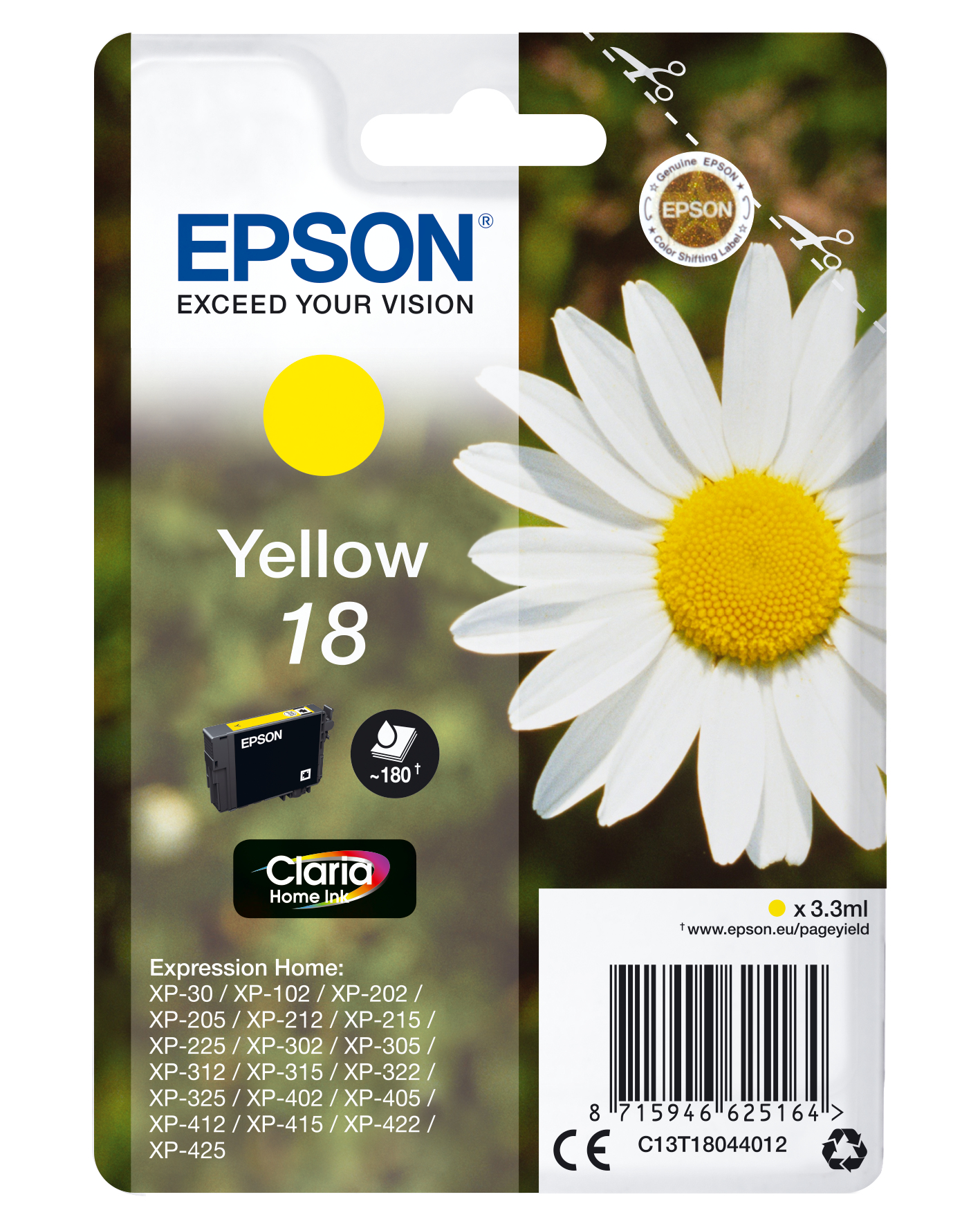 Epson Expression Home XP-102/205/305/405 Cartucho Amarillo (Radiofrecuencia)