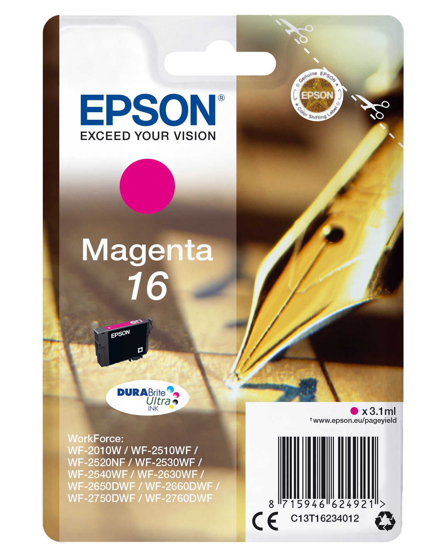 Epson DURABrite Ultra Ink Cartucho Magenta 16