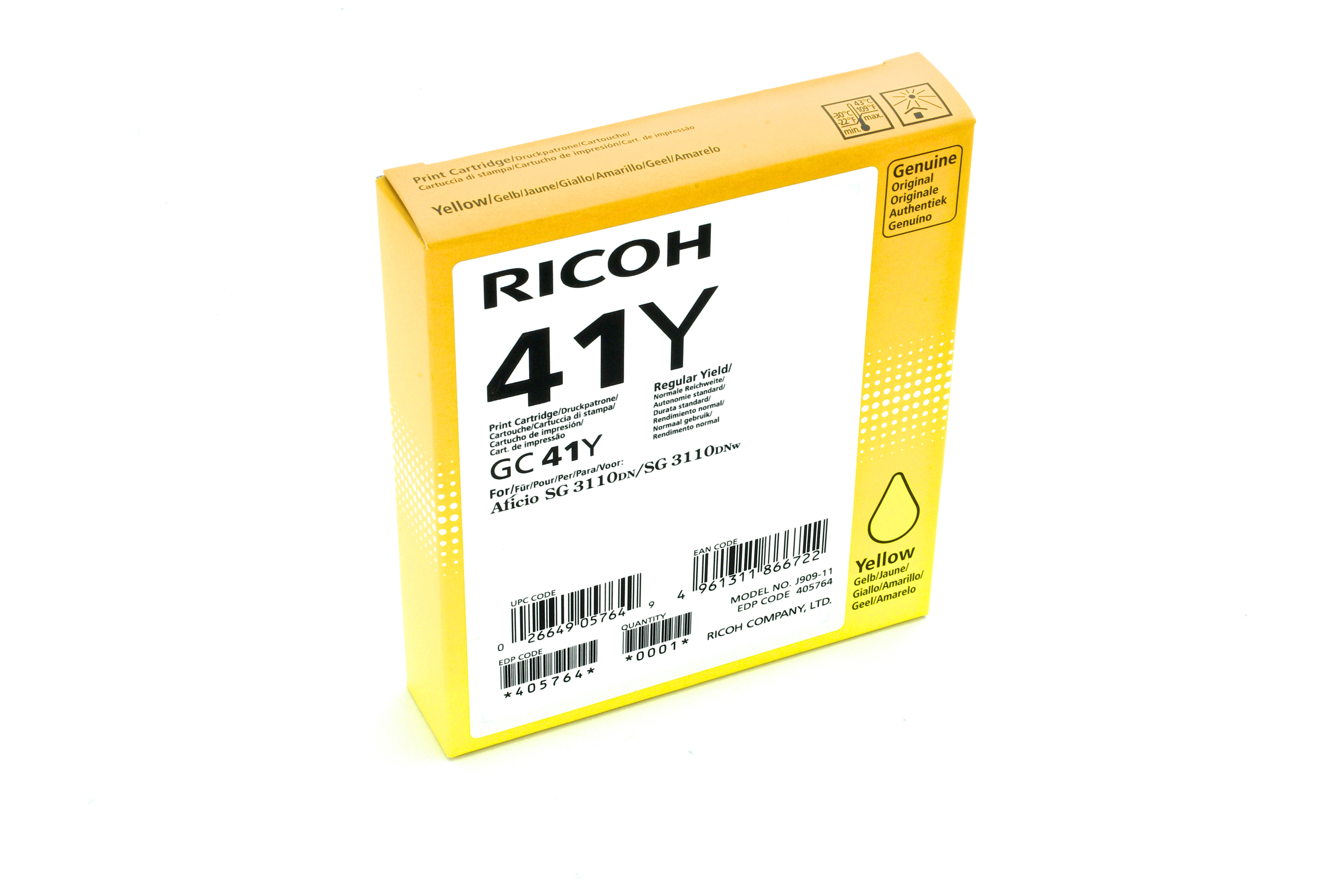 RICOH SG3110DN/3110DNW GC-41Y Cartucho Amarillo