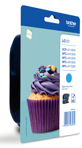 BROTHER Cartucho tinta azul MFC-J4410DW/MFC-J4510DW, 600 pag