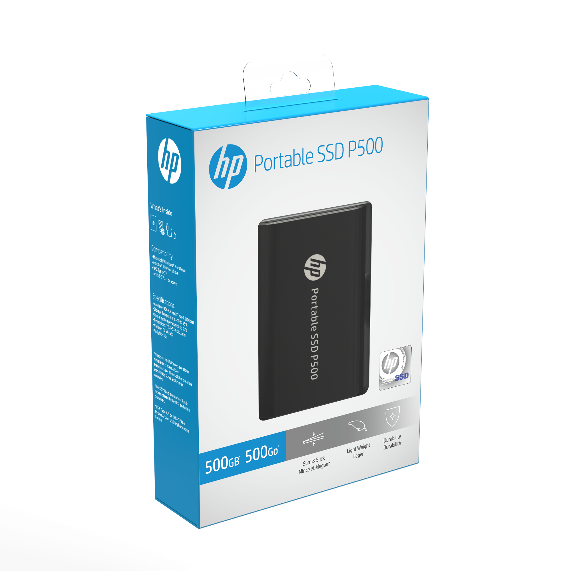 HP SSD EXTERNO 500GB P500 NEGRO