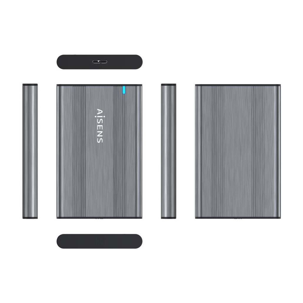 AISENS - CAJA EXTERNA 2,5 9.5MM SATA A USB 3.0/USB3.1 GEN1, GRIS