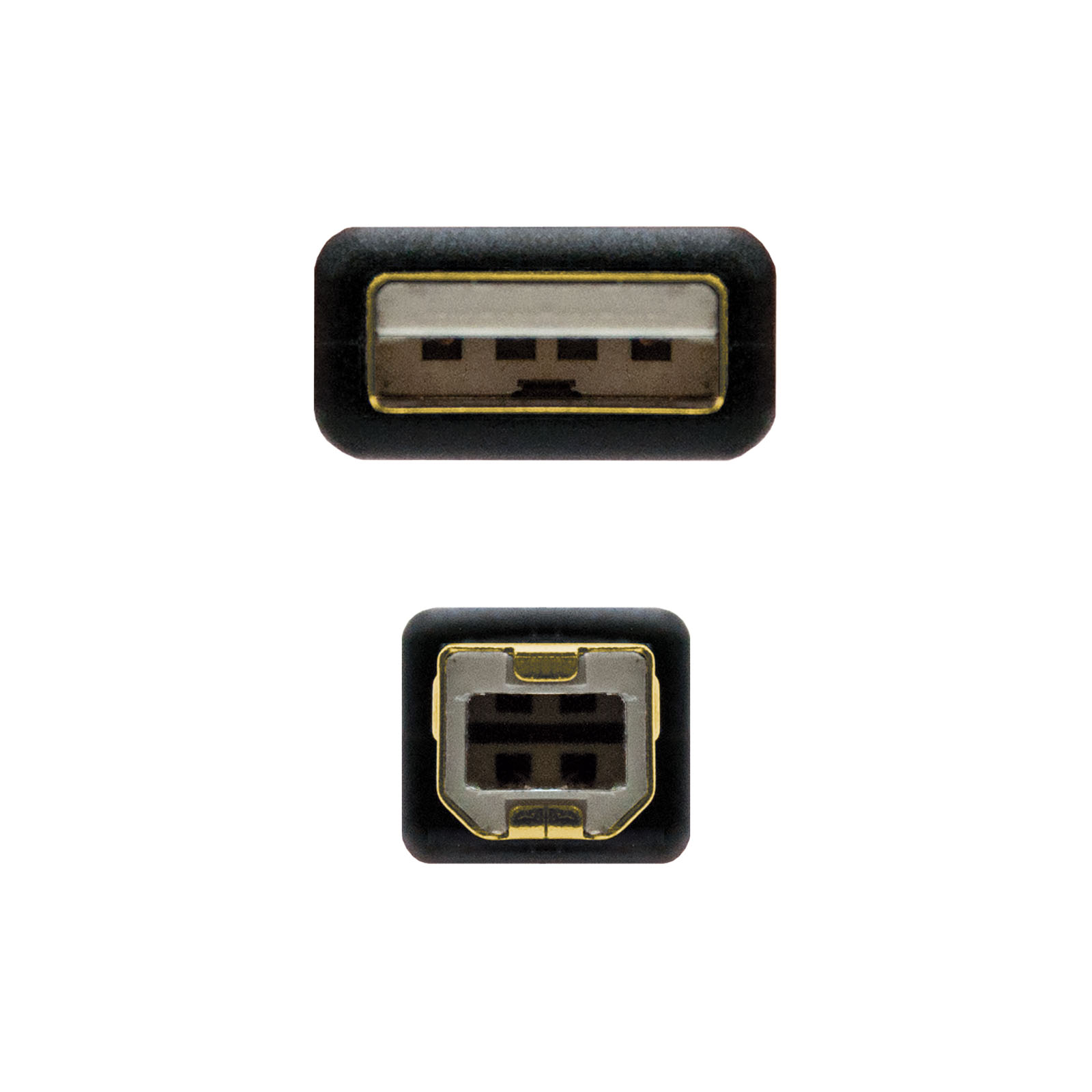 NANOCABLE CABLE USB 2.0 IMPRESORA ALTA CALIDAD CON FERRITA, TIPO A/M-B/M, NEGRO, 5.0M