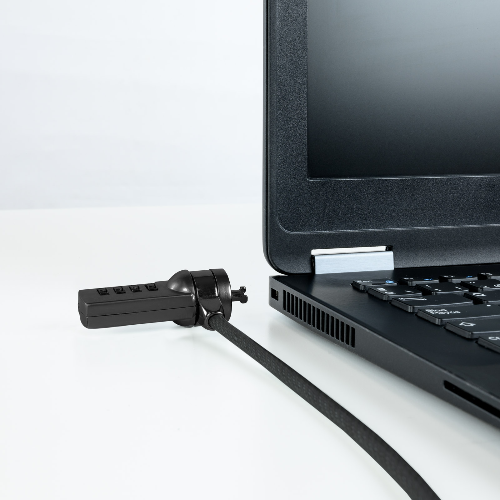 TOOQ Cable de Seguridad T-LOCK con Combinacion para Portatiles 1.5 metros, Gris Oscuro