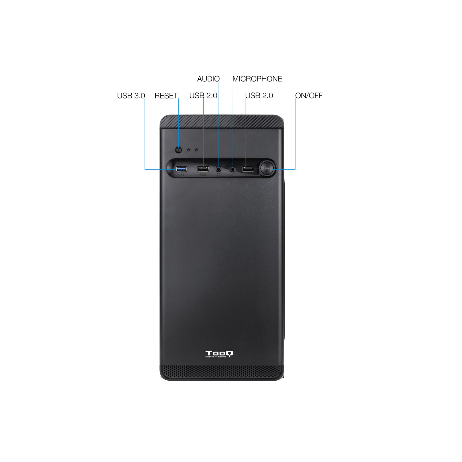 TOOQ CAJA MINITORRE MATX TQC-4702U3C-B 1xUSB3.0