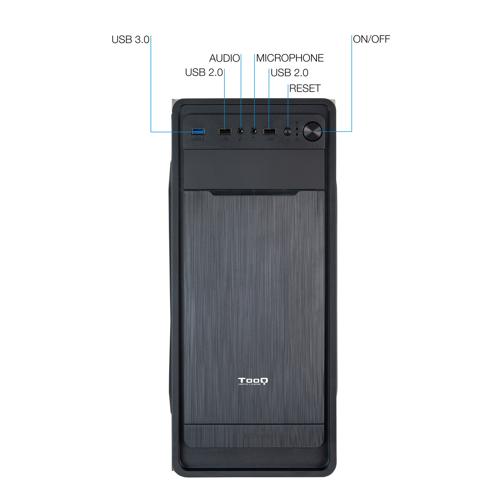 TOOQ CAJA SEMITORRE ATX TQC-5701U3C-B USB3.0