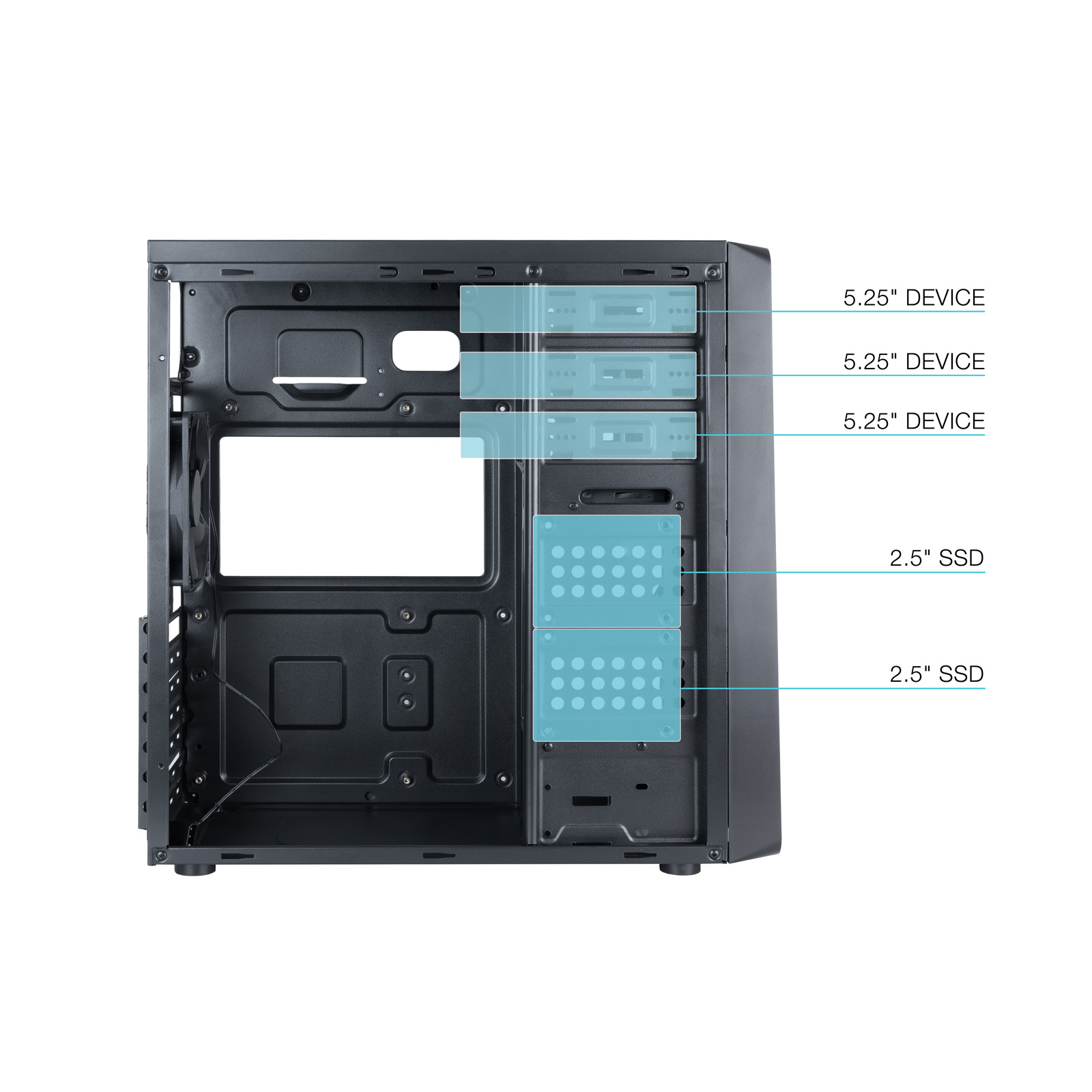 TOOQ CAJA SEMITORRE ATX TQC-5701U3C-B USB3.0