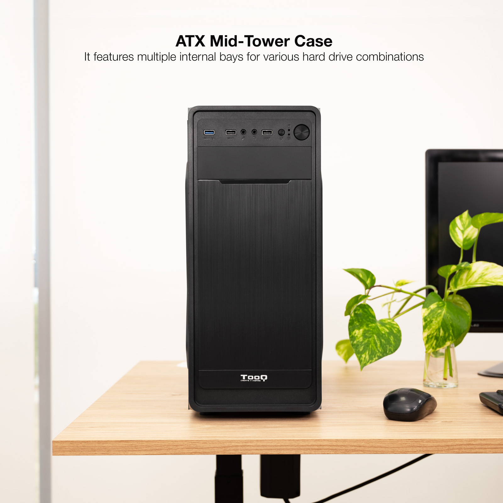 TOOQ CAJA SEMITORRE ATX TQC-5701U3C-B USB3.0