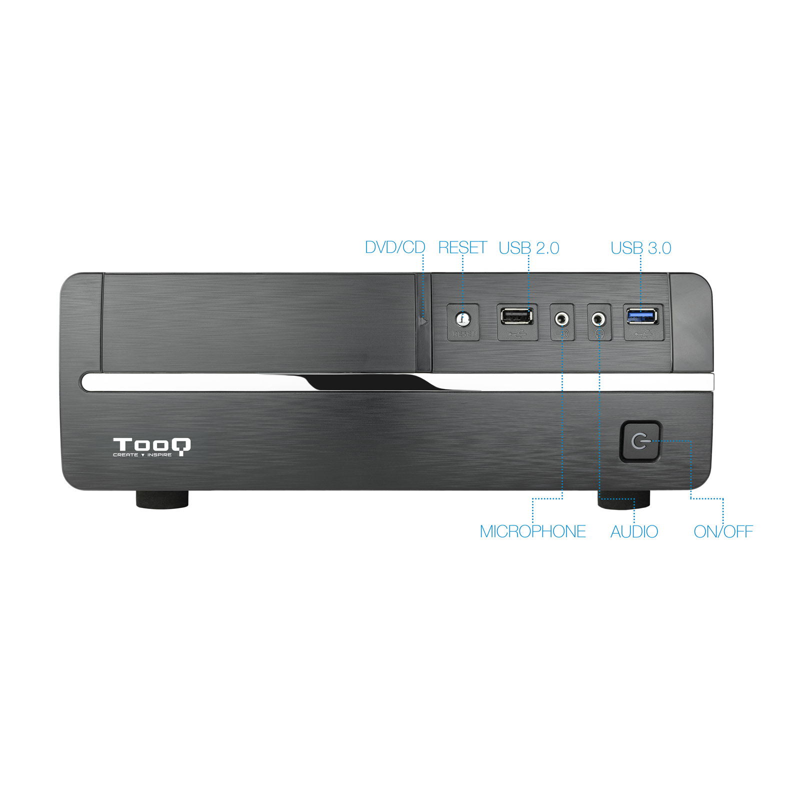 TOOQ CAJA SLIM MATX TQC-3005U3 500W