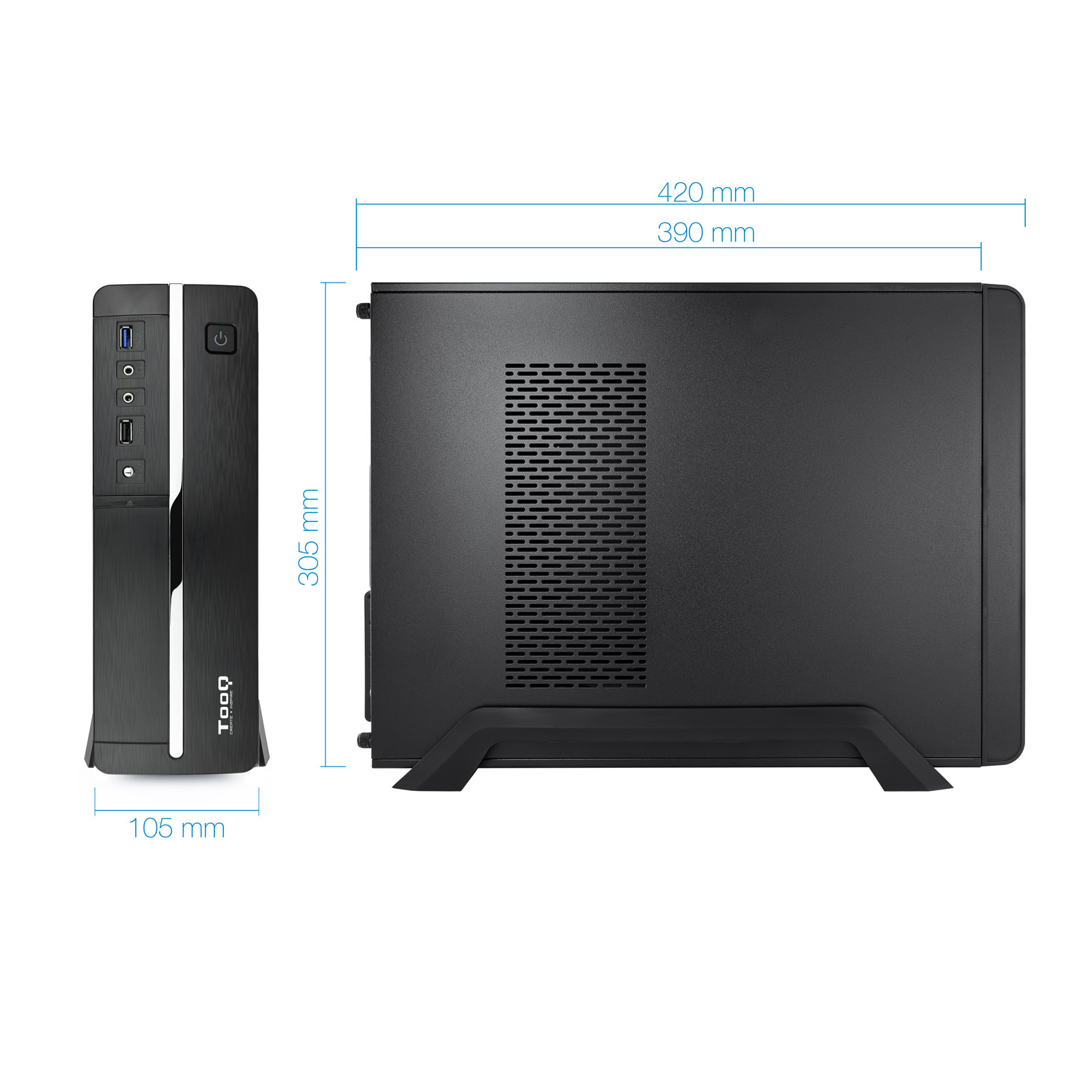 TOOQ CAJA SLIM MATX TQC-3005U3 500W