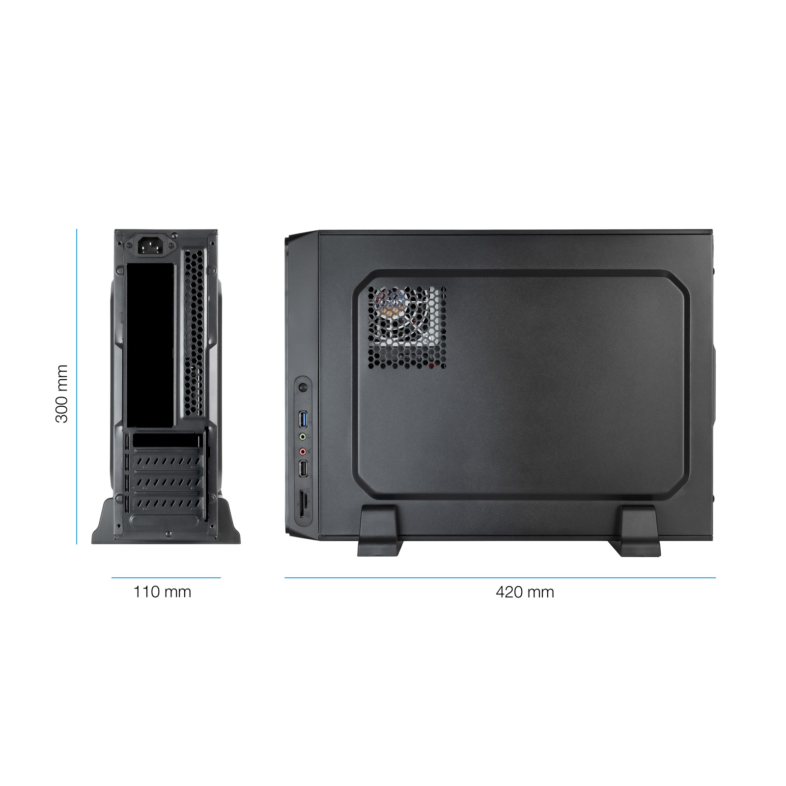 TOOQ CAJA SLIM MATX TQC-3007U3CD 500W LECTOR TARJETAS