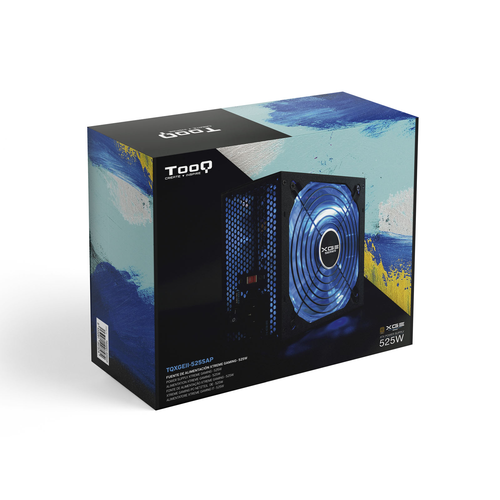 TOOQ FUENTE GAMING 525W ATX12V V2.31 APFC 82+ LED ON/OFF- Descatalogado