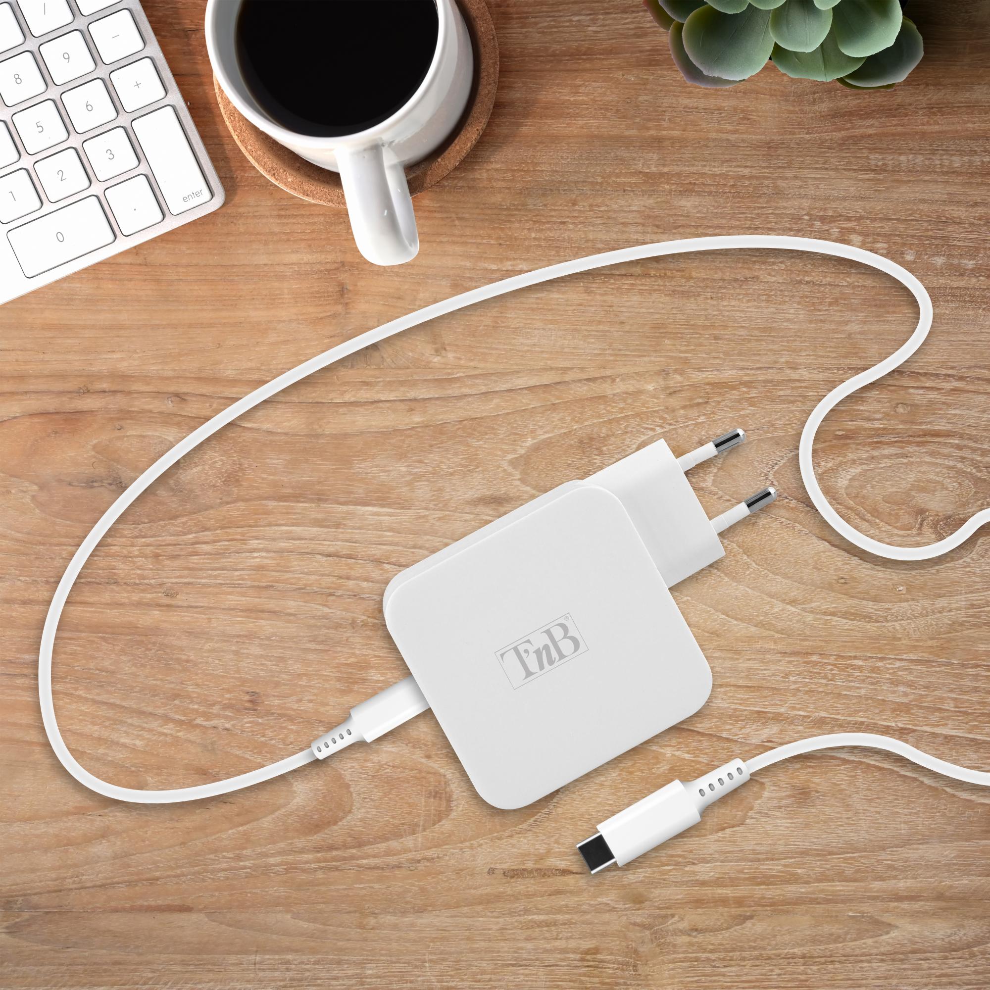 TNB iClick - Cargador GAN 100W USB-C y USB-A - blanco