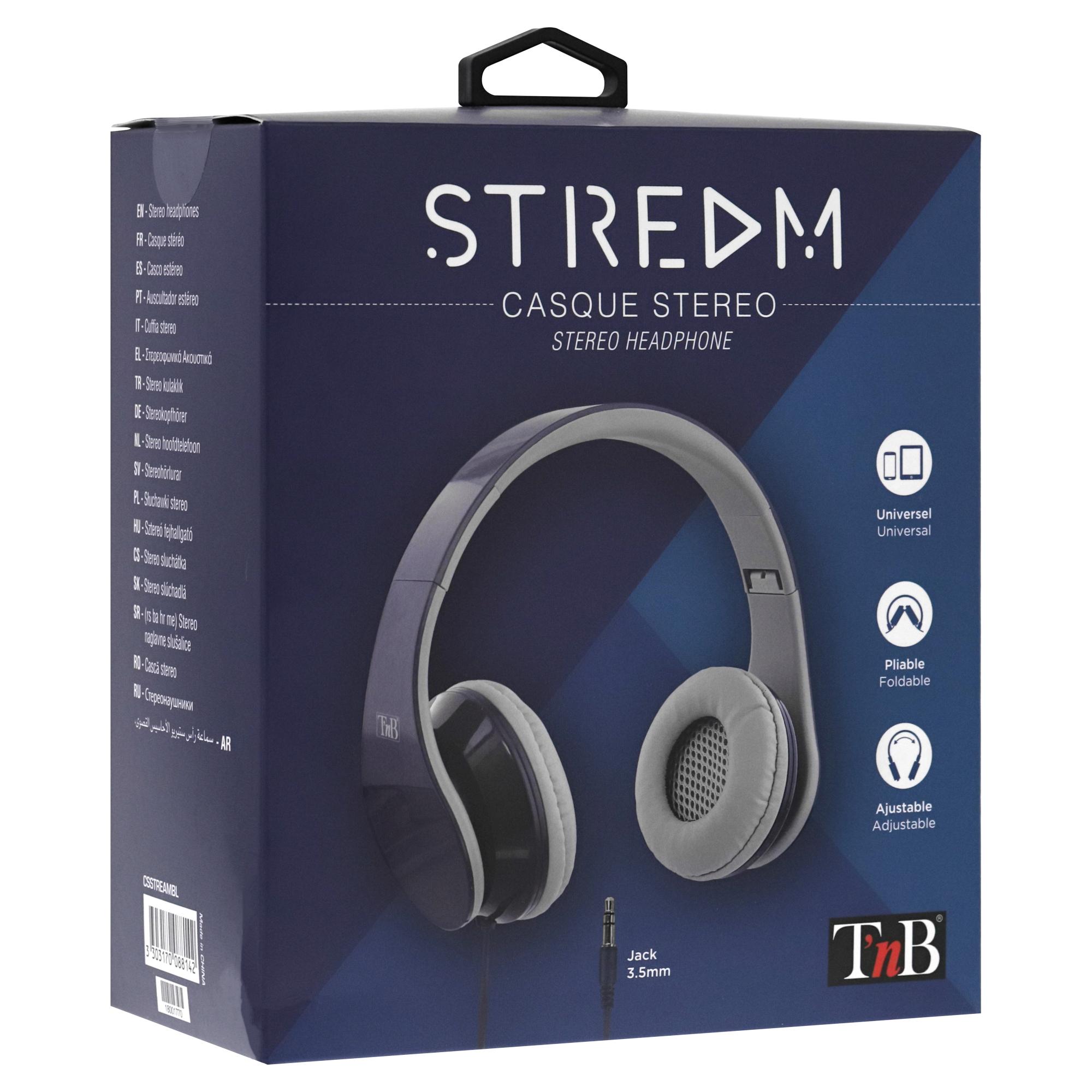 TNB STREAM - Auriculares estéreo plegables - Azul