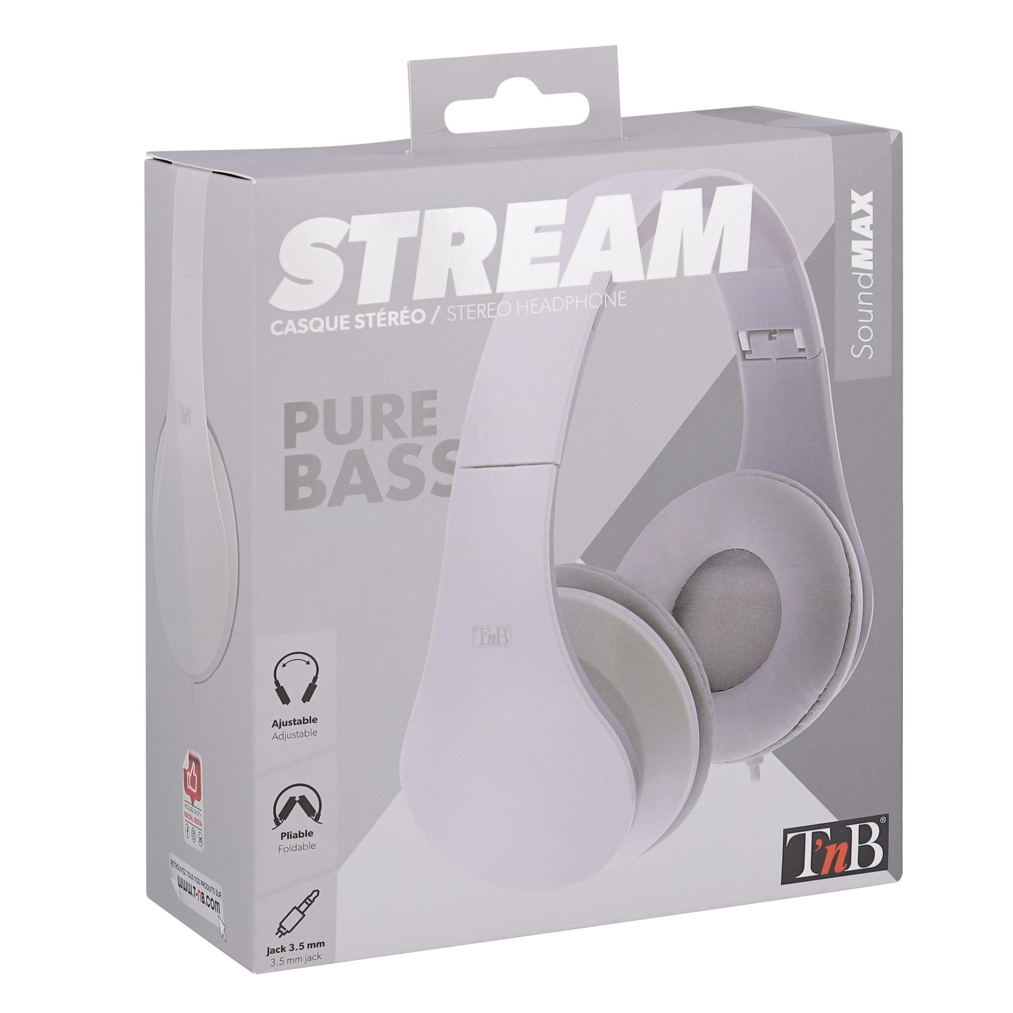 TNB STREAM - Auriculares estéreo plegables - Blanco