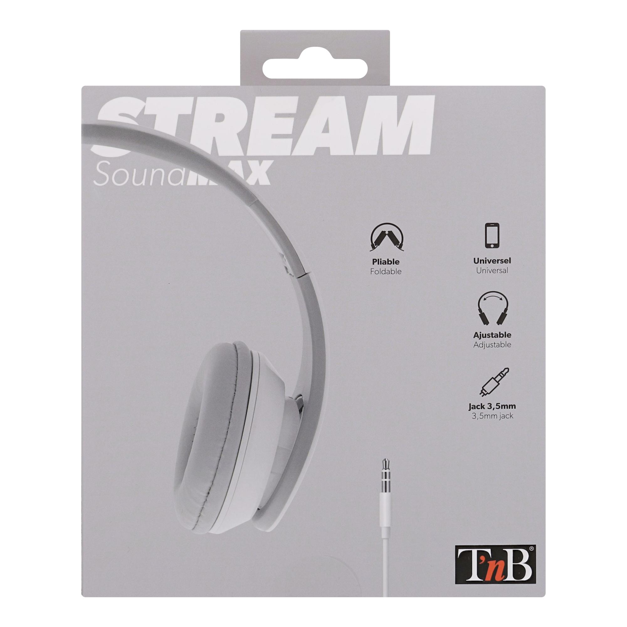 TNB STREAM - Auriculares estéreo plegables - Blanco