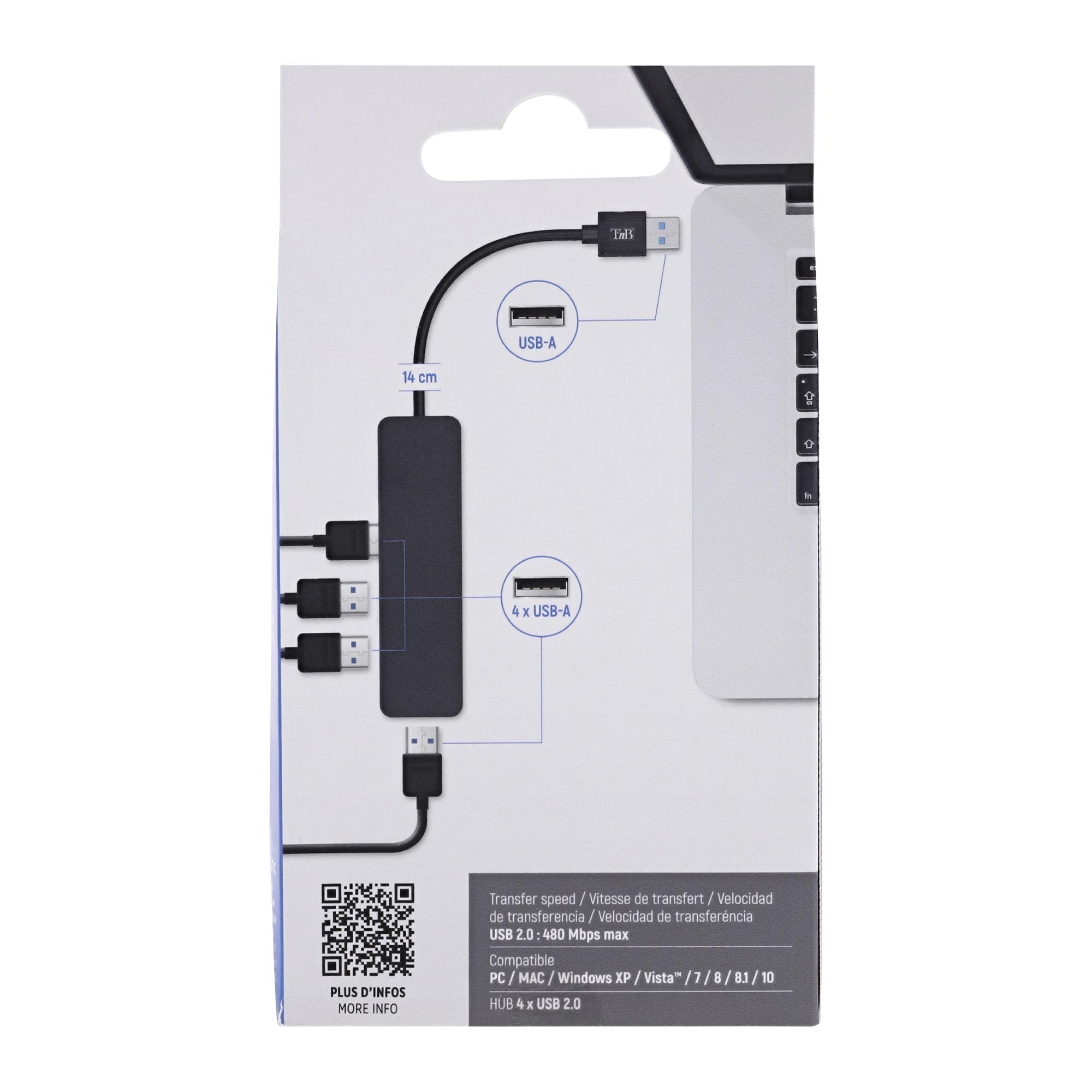 TNB FIRST - Hub 4x USB-A 2.0 - negro