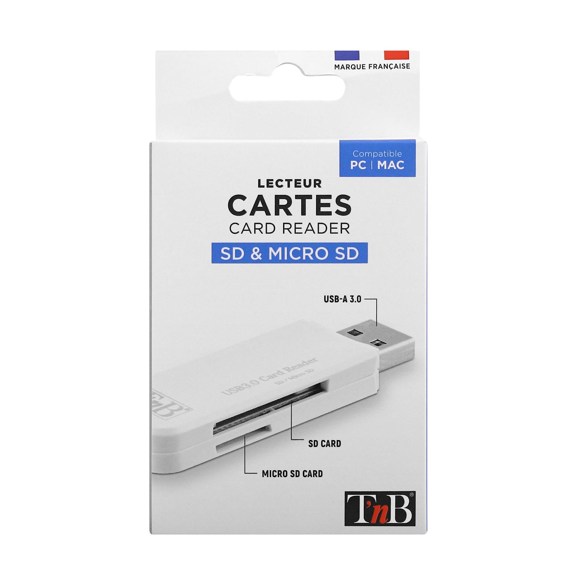 TNB Mini USB 3.0 lector de tarjetas SD - blanco