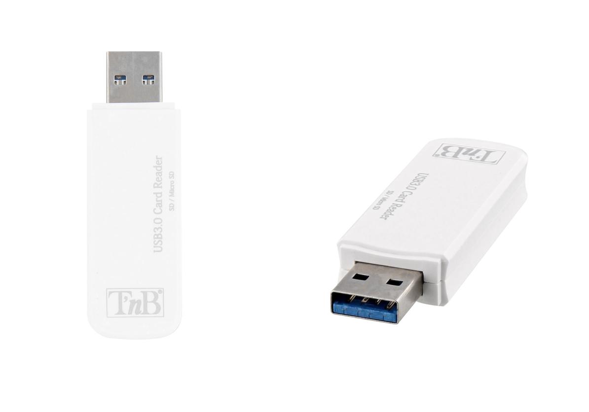 TNB Mini USB 3.0 lector de tarjetas SD - blanco