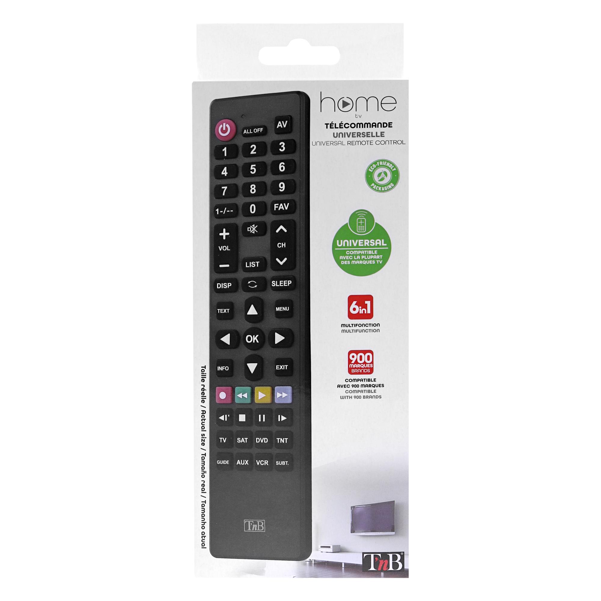 TNB Mando a distancia universal 6 en 1 - negro