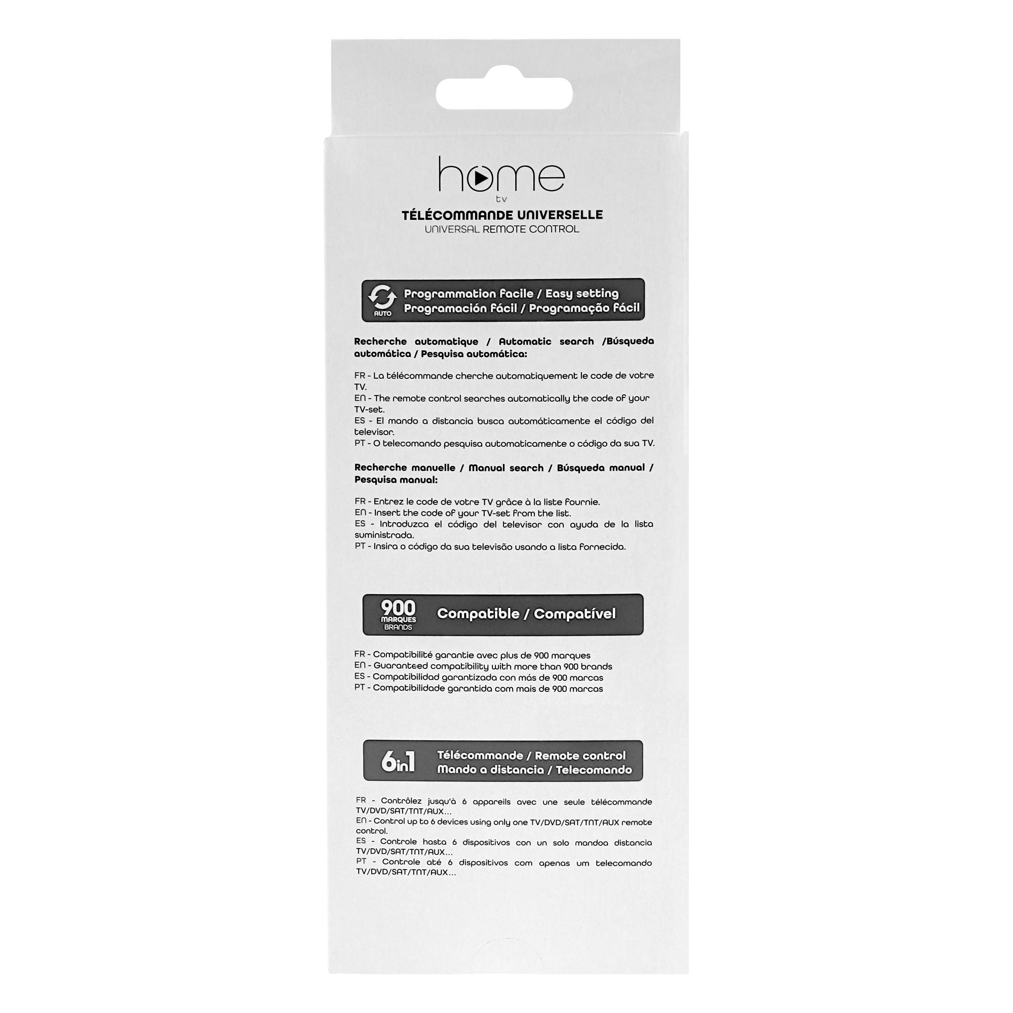 TNB Mando a distancia universal 6 en 1 - negro