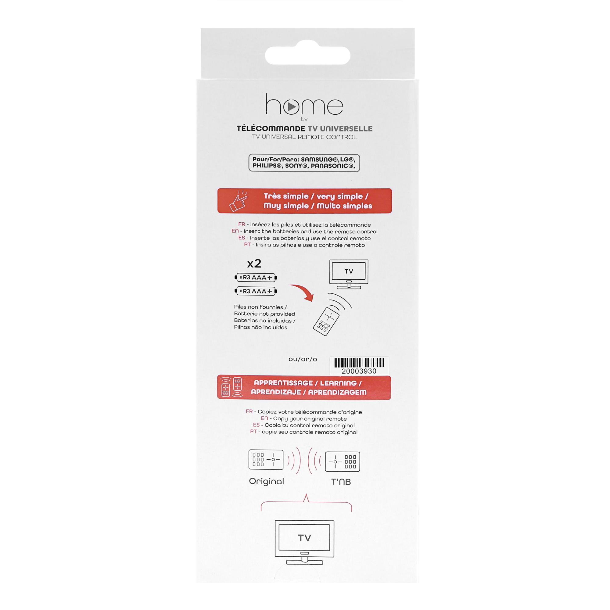 TNB EASY - Mando a distancia UNIVERSAL - negro