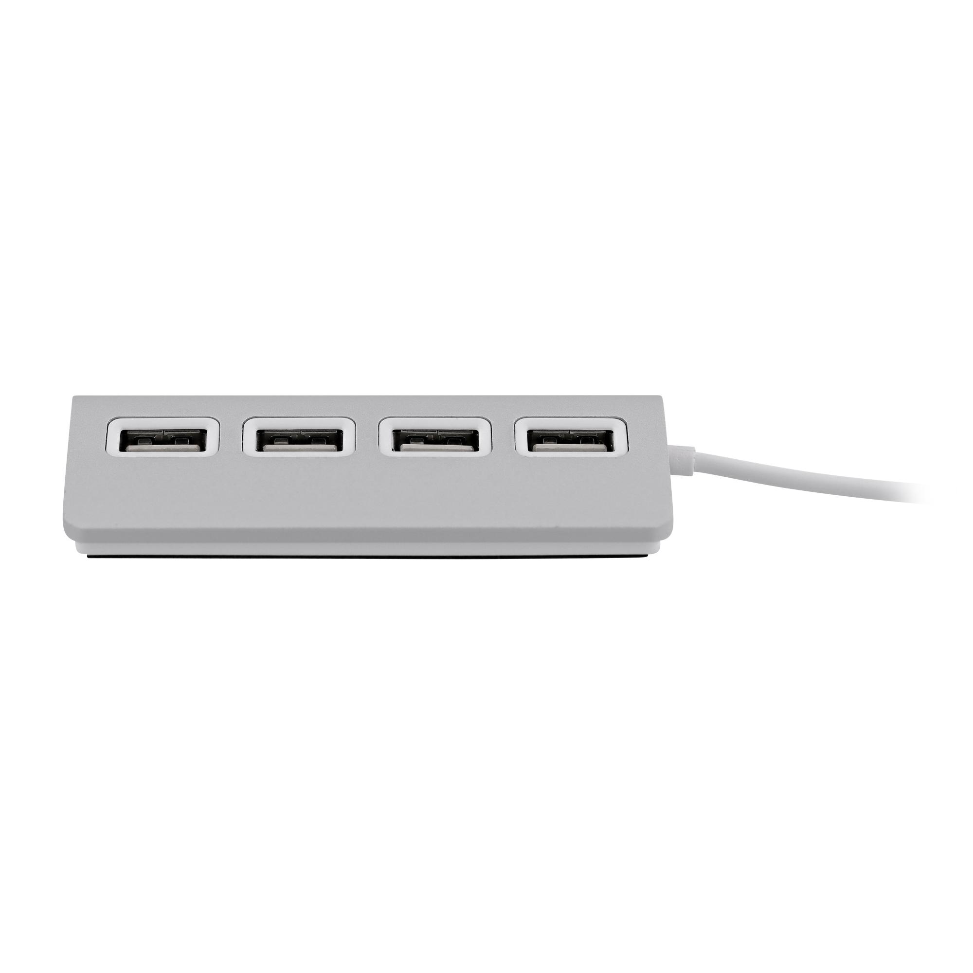 TNB HUB autoalimentado USB 2.0 de 4 puertos - aluminio