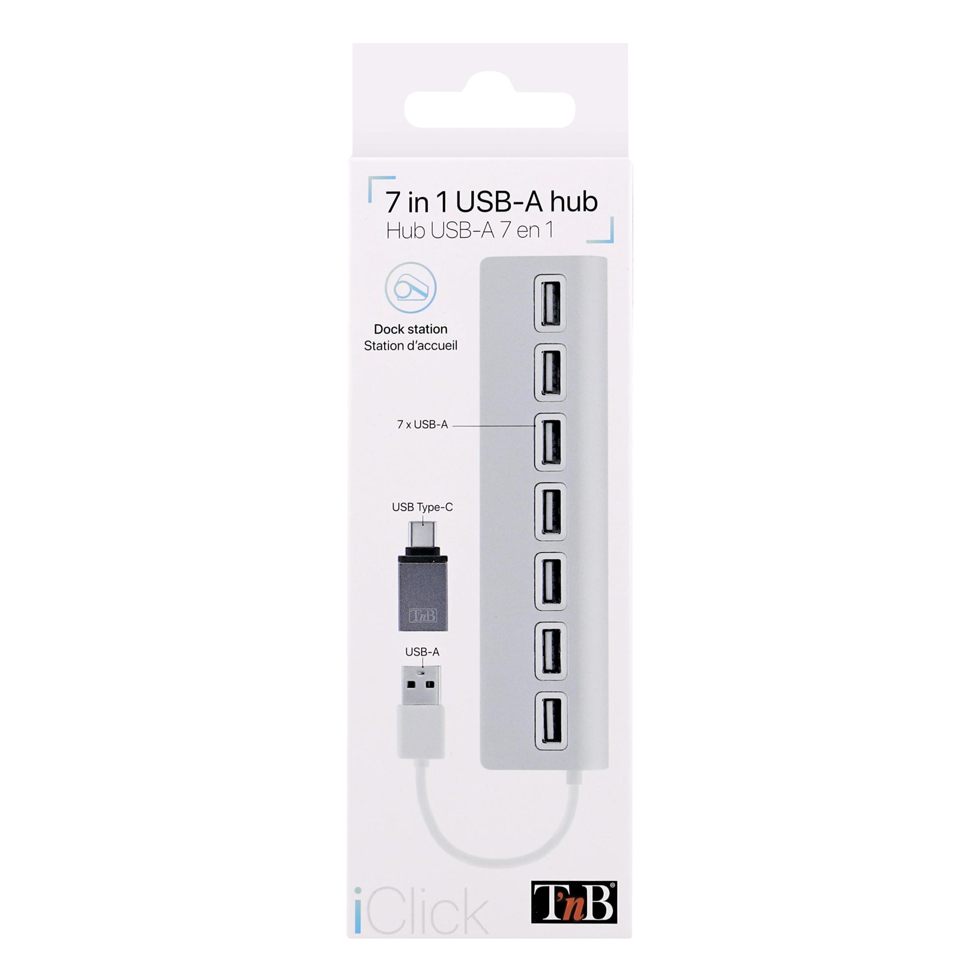 TNB HUB de 7 puertos USB-A 2.0 - aluminio
